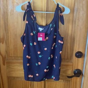 Sleeveless tie shoulder top